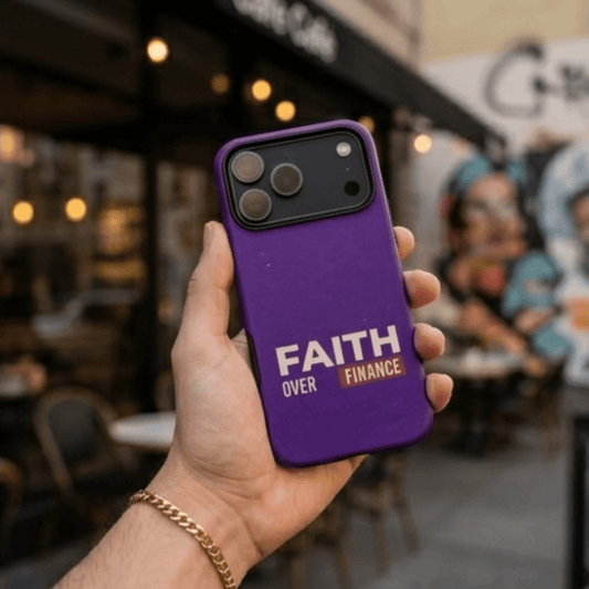 Faith Over Finance Premium iPhone Case - Christian Scripture Gift - Sleek Matte Tough Cover