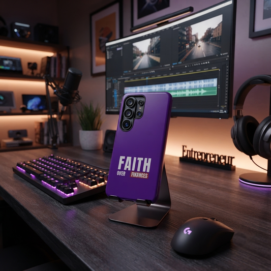 "Faith Over Finance" Protective Case - Minimalist Christian Streetwear Style