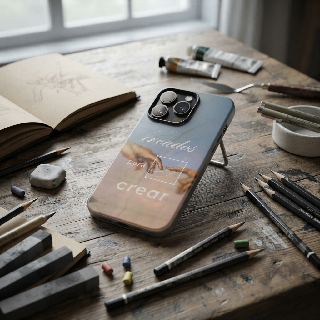 Funda iPhone MagSafe "Creados para Crear" - Case de Doble Capa para Creativos - Linaje Latino