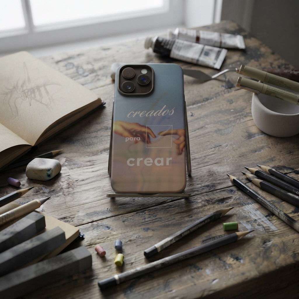 Funda iPhone MagSafe "Creados para Crear" - Case de Doble Capa para Creativos - Linaje Latino