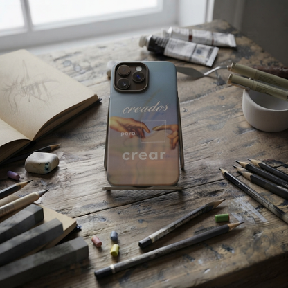 Funda iPhone MagSafe "Creados para Crear" - Case de Doble Capa para Creativos - Linaje Latino