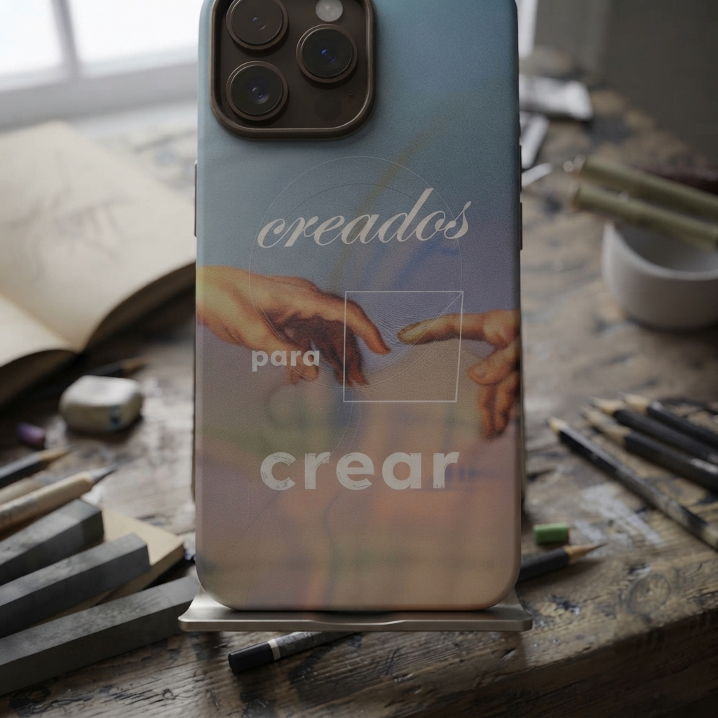 Funda iPhone MagSafe "Creados para Crear" - Case de Doble Capa para Creativos - Linaje Latino