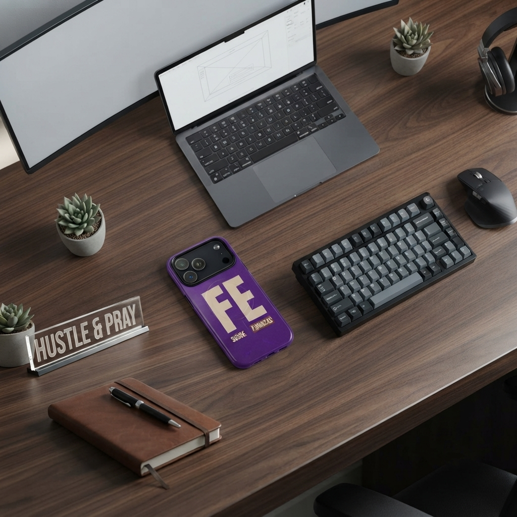 Funda iPhone MagSafe "Fe sobre Finanzas" - Case Resistente para Emprendedores - Linaje Latino