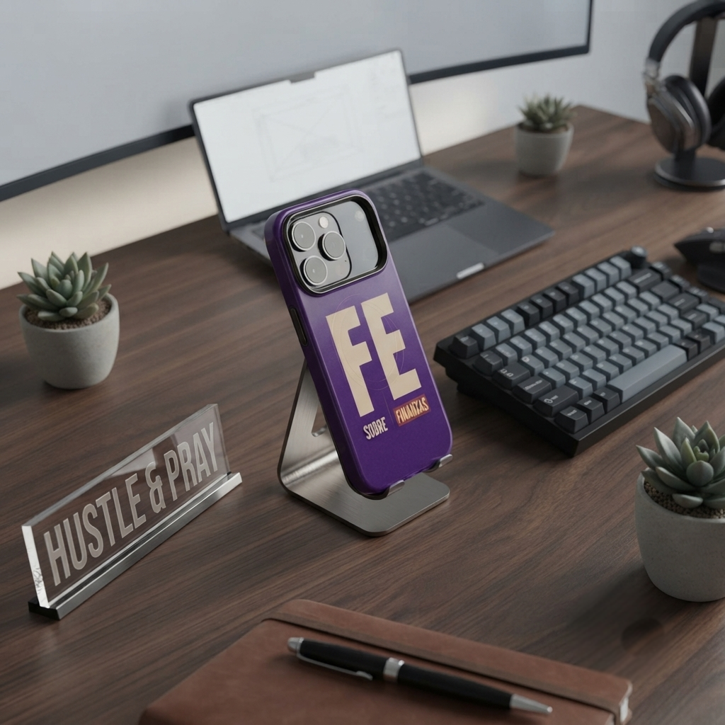 Funda iPhone MagSafe "Fe sobre Finanzas" - Case Resistente para Emprendedores - Linaje Latino