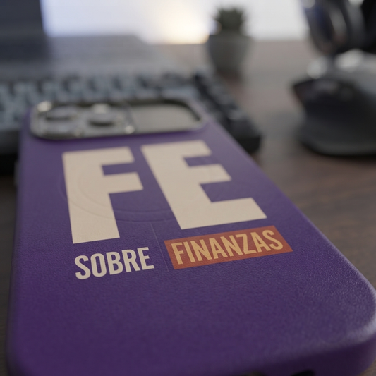 Funda iPhone MagSafe "Fe sobre Finanzas" - Case Resistente para Emprendedores - Linaje Latino