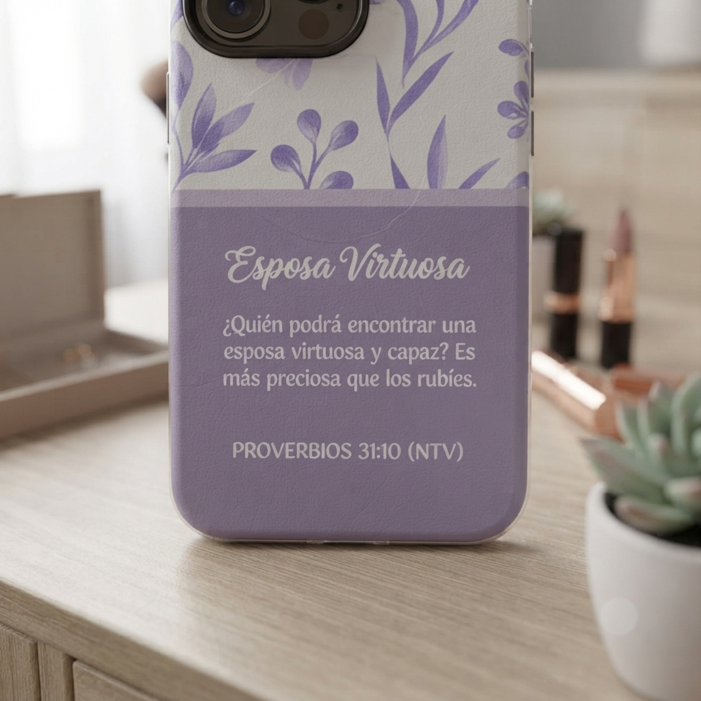 Funda iPhone MagSafe "Esposa Virtuosa" - Case de Doble Capa Proverbios 31 - Linaje Latino