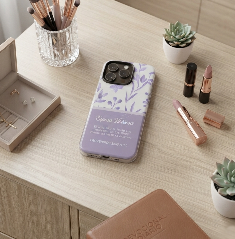 Funda iPhone MagSafe "Esposa Virtuosa" - Case de Doble Capa Proverbios 31 - Linaje Latino