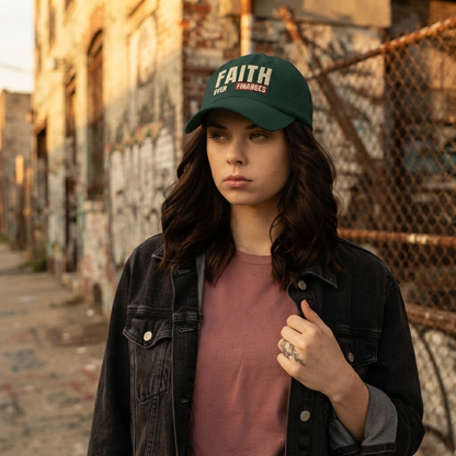"Faith Over Finance" Dad Hat | Minimalist Christian Streetwear