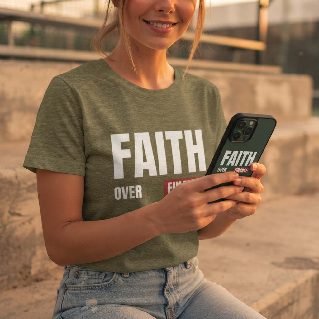 "Faith Over Finance" T-Shirt | Biblical Principles Christian Apparel