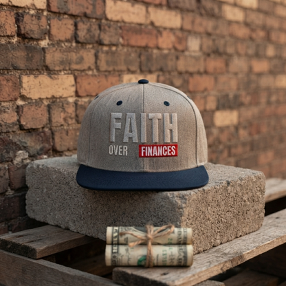 Faith Over Finances Snapback Hat - Christian Streetwear Cap