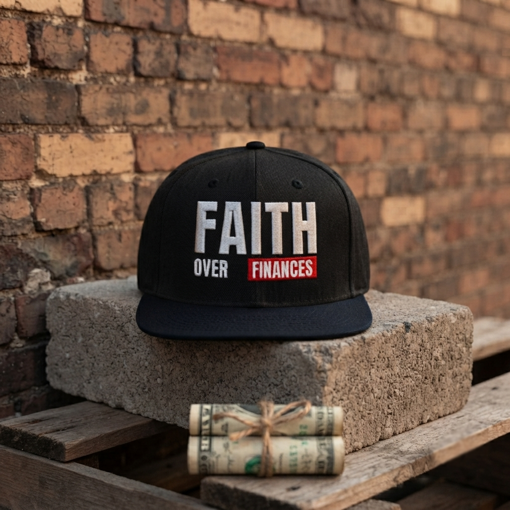 Faith Over Finances Snapback Hat - Christian Streetwear Cap