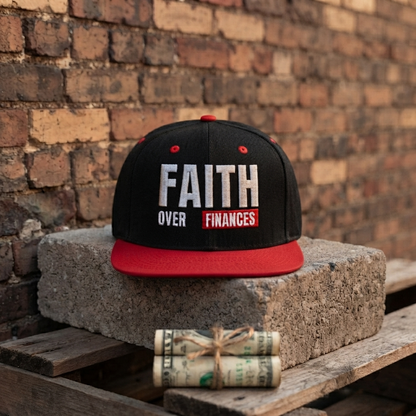 Faith Over Finances Snapback Hat - Christian Streetwear Cap