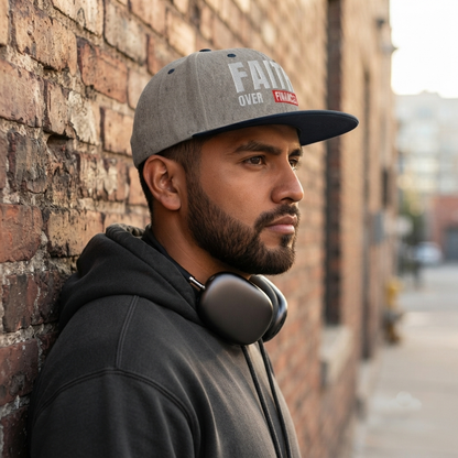 Faith Over Finances Snapback Hat - Christian Streetwear Cap